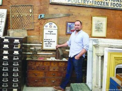Max Pollock of Brick+Board featured in BBJ: “How I recover and recycle Baltimore’s history”
