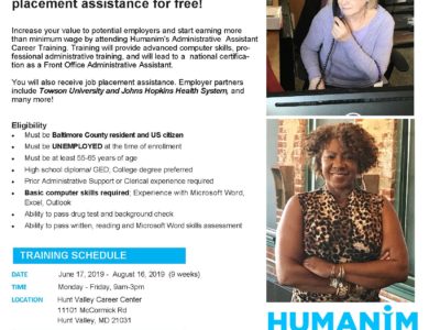 Free 55+ Administrative Career Training Summer 2019