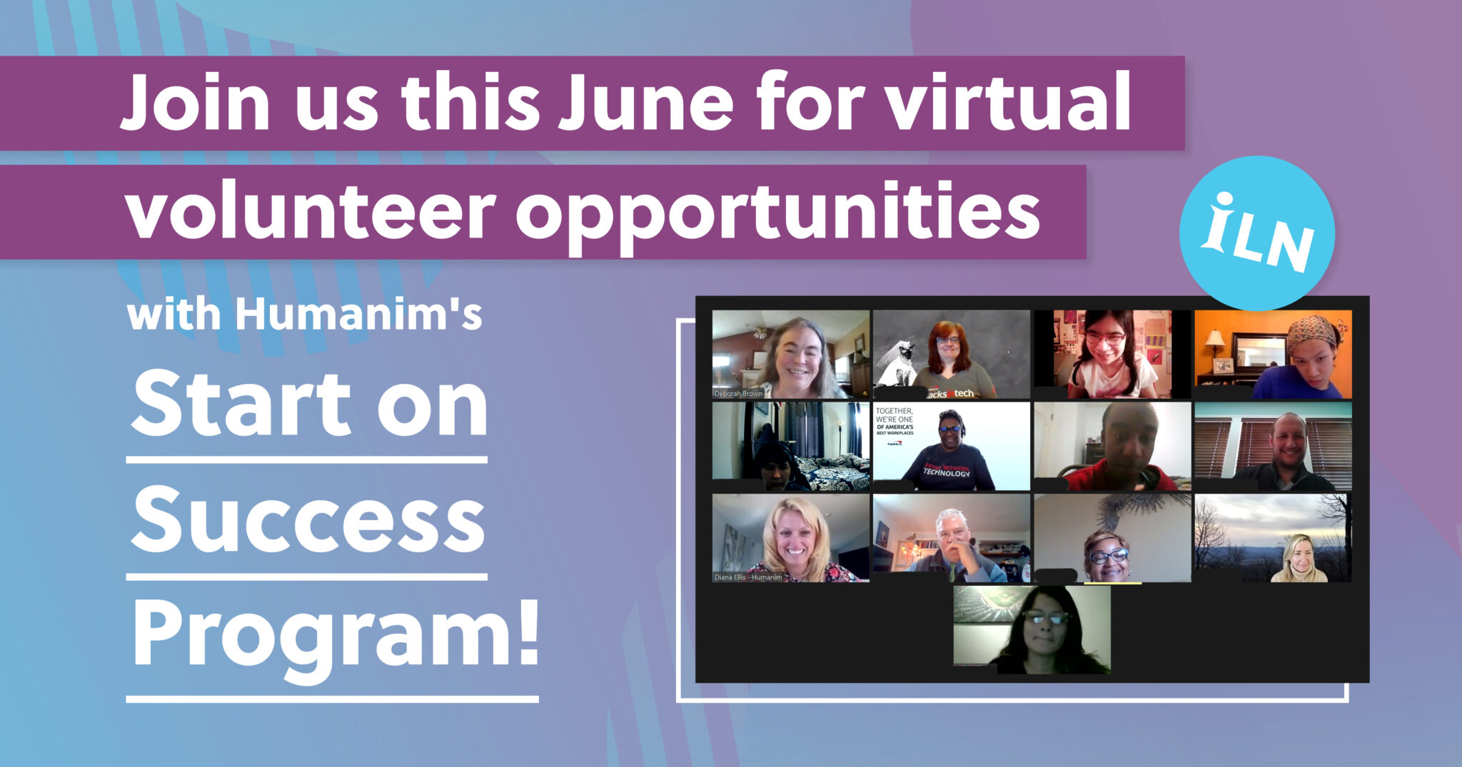 Virtual Volunteer Opportunities with Humanim’s Start on Success Program